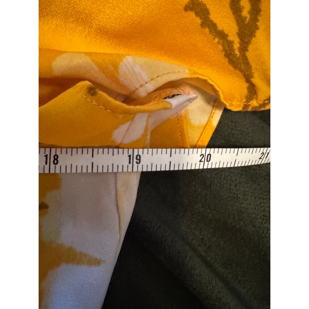 Madewell Floral Wrap Maxi Dress S Mustard Yellow Cottagecore Boho - Picture 4 of 7